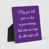 Mooie Trouwen Gezegde Tafelblad Plaque Fotoplaat (Voorkant)