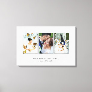 Mooie Trouwfoto Collage Canvas Afdruk