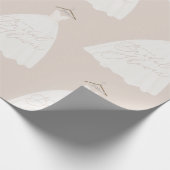 Mooie trouwjurk bruids douche cadeaupapier (Hoek)