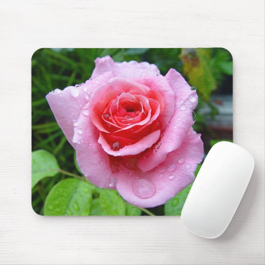 Mooie tuin Enig Roze Roze Roze Mousepad Muismat (Met muis)