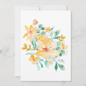 Mooie tuin geel groene bloemige baby shower kaart (Achterkant)