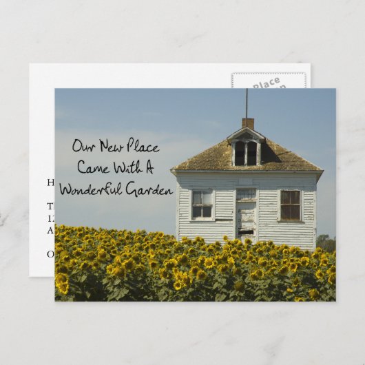 Mooie tuin - Grappige adreswijziging Aankondigingskaart (Voorkant / Achterkant)