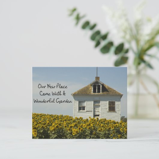 Mooie tuin - Grappige adreswijziging Aankondigingskaart (Staand voorkant)