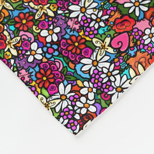 Mooie Tuin Groovy Fleece Deken (Hoek)