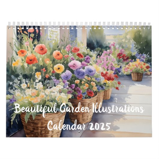 Mooie tuin illustraties kalender (Hoes)