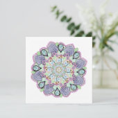 Mooie Tuin Kanten Kleedje Mandala Kunst Feestdagenkaart (Staand voorkant)