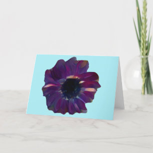 Mooie tuin paarse kunstbloem personaliseer kaart