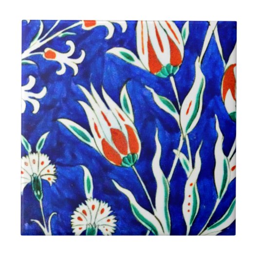 Mooie tuin (tulpen) tegeltje (Voorkant)