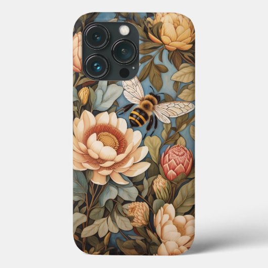 Mooie tuinbij met proteasebloemen Case-Mate iPhone case (Achterkant)