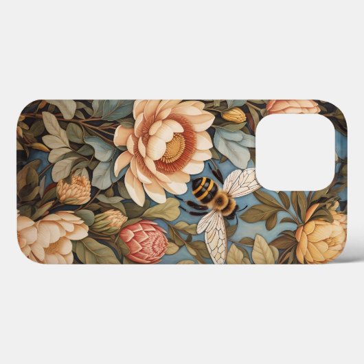 Mooie tuinbij met proteasebloemen Case-Mate iPhone case (Achterkant (horizontaal))
