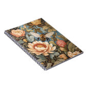 Mooie tuinbij met proteasebloemen notitieboek (Rechterzijde)