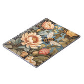 Mooie tuinbij met proteasebloemen notitieboek (Linkerzijde)