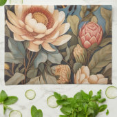 Mooie tuinbij met proteasebloemen theedoek (Gevouwen)