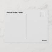 Mooie tuinbloemen briefkaart (Achterkant)