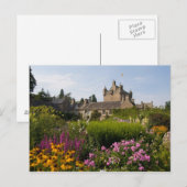 Mooie tuinen en beroemd kasteel in briefkaart (Voorkant / Achterkant)