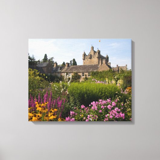 Mooie tuinen en beroemd kasteel in canvas afdruk (Voorkant)