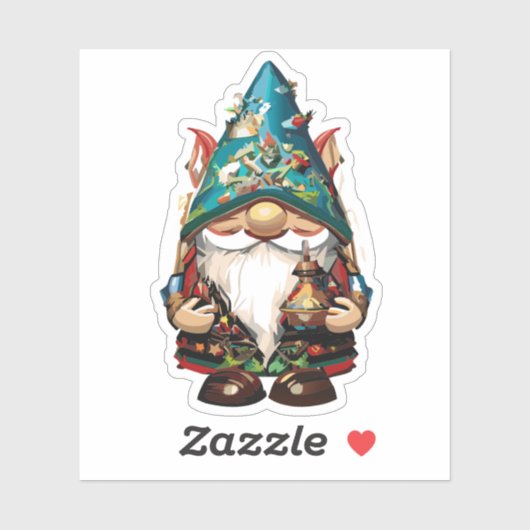 Mooie Tuinkabouter Sticker (Vel)