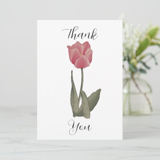 Mooie Tulip Bedankkaart (Staand voorkant)