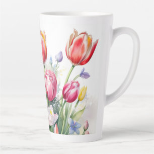Mooie Tulip Flower Latte Mok