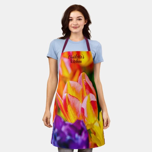 Mooie Tulip Flowers Schort (Gedragen)