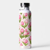 Mooie Tulp Bloem Esthetische Waterfles (Rechts)