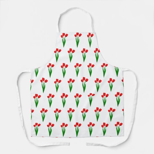 Mooie Tulp Bloem Print Keuken Schort (Voorkant)