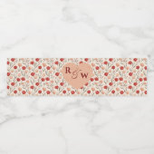 Mooie tulp Bloem Wilde bloem Trouw Waterfles Etiket (Enkel label)