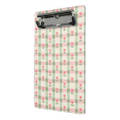 Mooie Tulp Geruite Patroon | Pastel Bloemen  Mini Klembord (Angled2)