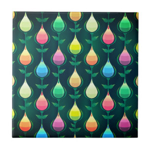 Mooie Tulp Patronen Perfecte Mozaïek Kleur Tegeltje