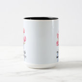 Mooie tulp voor Moederdag Tweekleurige Koffiemok (Center)