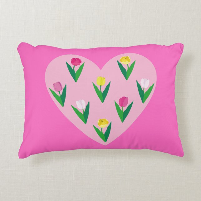 Mooie tulpen. accent kussen (Voorkant)