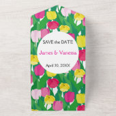 Mooie tulpen. all in one uitnodiging (Buitenkant)