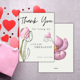 Mooie tulpen aquarel beste vriend grappig feestdagenkaart