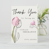 Mooie tulpen aquarel beste vriend grappig feestdagenkaart (Staand voorkant)