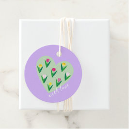 Mooie tulpen. Bedankjes Labels