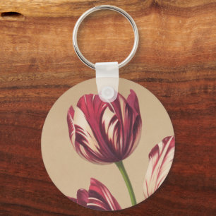 Mooie  Tulpen Botanische KunstSleutelhanger Sleutelhanger