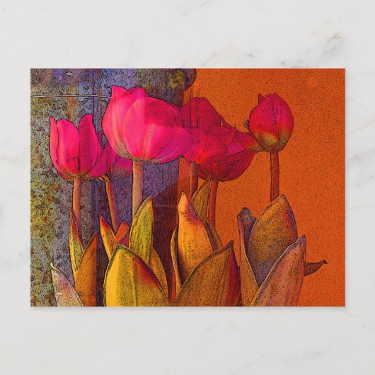 Mooie Tulpen Briefkaart (Voorkant)