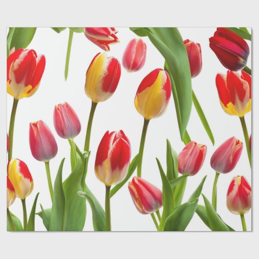 Mooie Tulpen Cadeaupapier (Vlak)