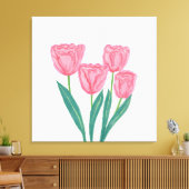 Mooie tulpen canvas afdruk (Insitu (Woonkamer))