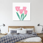 Mooie tulpen canvas afdruk (Insitu (Slaapkamer))