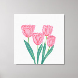 Mooie tulpen canvas afdruk