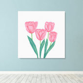Mooie tulpen canvas afdruk (Insitu (Houten vloer))