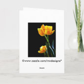Mooie tulpen die aan je denken Wenskaart Kaart (Achterkant)