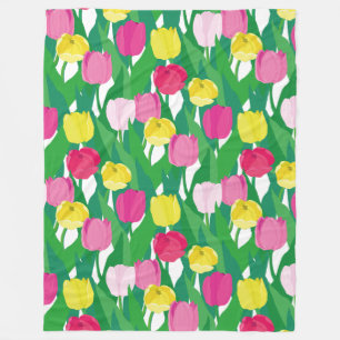 Mooie tulpen. fleece deken
