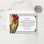 Mooie Tulpen Hartelijk dank Notitiekaartje (Voorkant / Achterkant in situ)