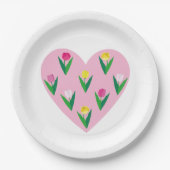 Mooie tulpen. papieren bordje (Voorkant)