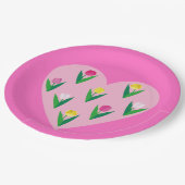 Mooie tulpen. papieren bordje (Gekanteld)