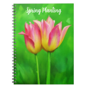 Mooie tulpen Personaliseer een journaal notitieboe Notitieboek