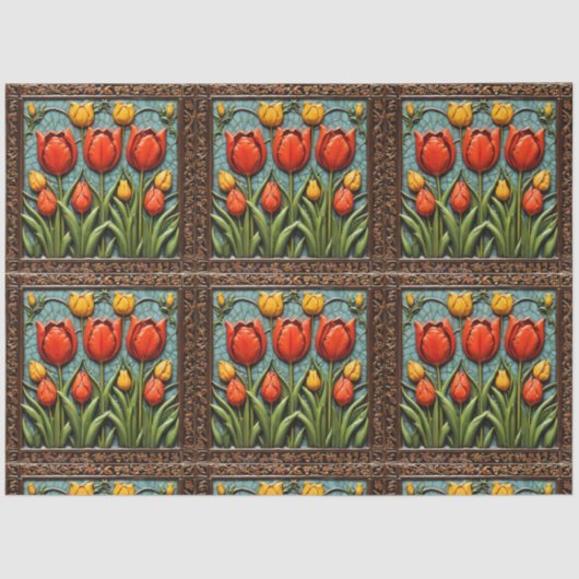 Mooie Tulpen Populair Collectie Tissuepapier (Voorkant)