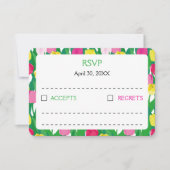 Mooie tulpen. RSVP kaartje (Voorkant)